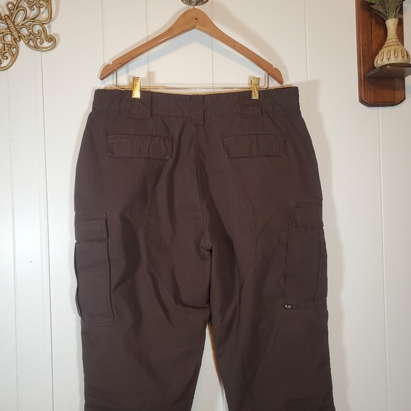 5.11 Tactical Rugged Work Wear Cargo Pants Brown Reinforced Womens XL - Picture 8 of 9